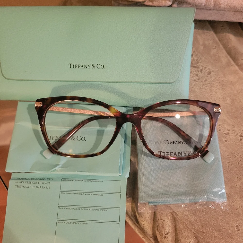 Tiffany & Co TF2194 Perscription Frames Only Havanah Gold Luxury Designer #95